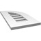 Ekena Millwork Quarter Round Top Right Surface Mount PVC Gable Vent w/ 3-1/2"W x 1"P Standard Frame, 12"W x 22"H GVPQR12X2201SF - alternate 4